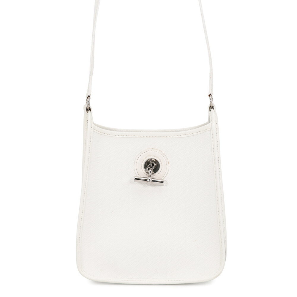 Hermes Shoulder Bag Vespa TPM White Epsom Leather □H Stamp HERMES Handbag